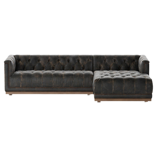 Maxx 2-Piece Sectional - Destroyed Black