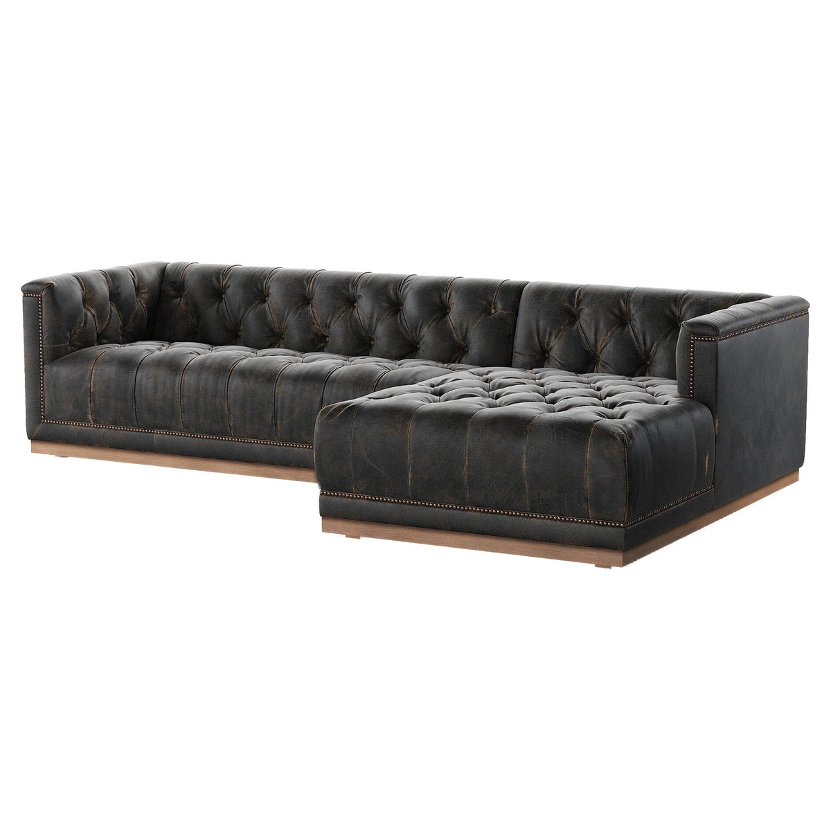 Maxx 2-Piece Sectional - Destroyed Black