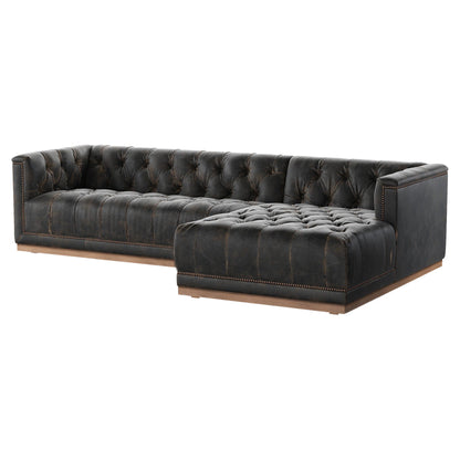 Maxx 2-Piece Sectional - Destroyed Black