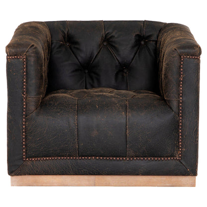 Maxx Swivel Chair - Destroyed Black