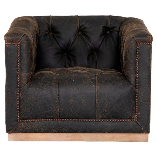 Maxx Swivel Chair - Destroyed Black