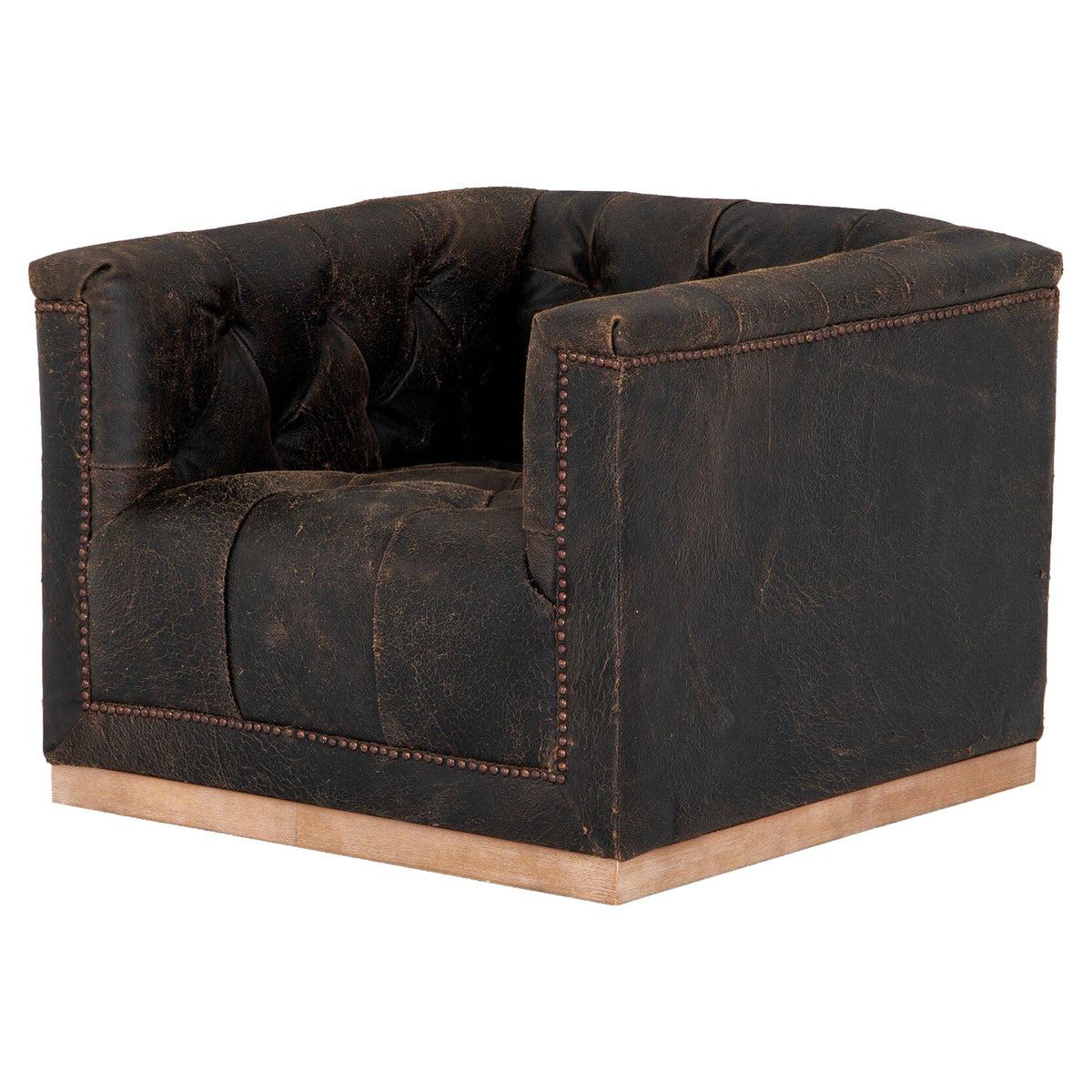 Maxx Swivel Chair - Destroyed Black