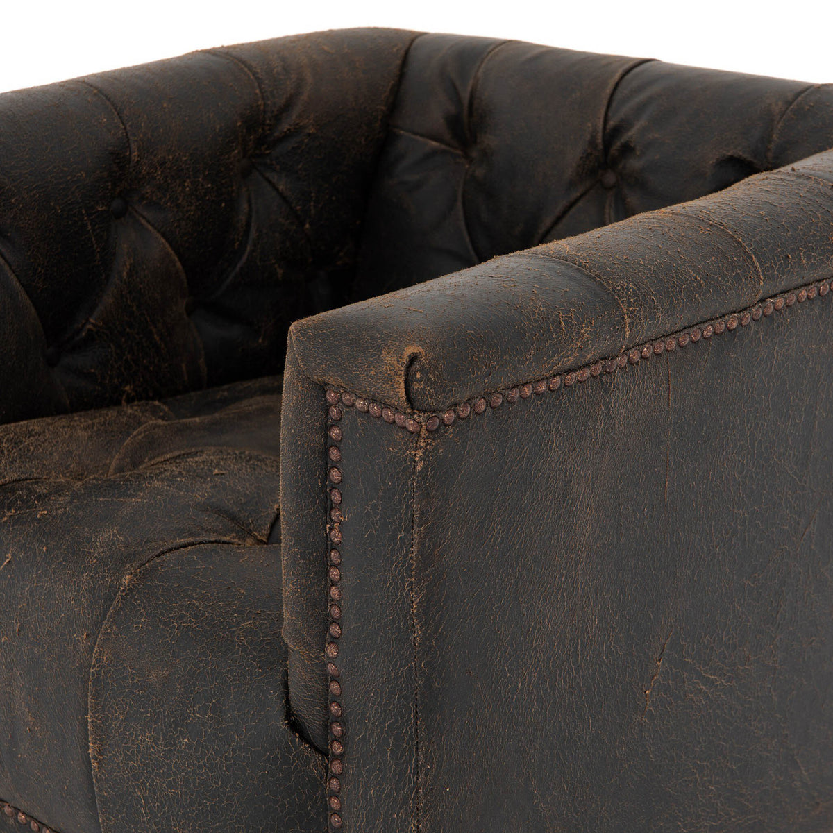 Maxx Swivel Chair - Destroyed Black