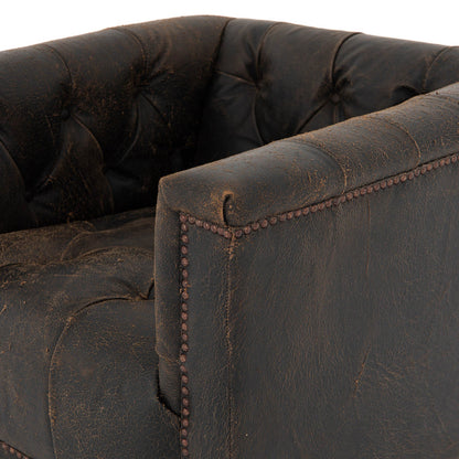 Maxx Swivel Chair - Destroyed Black