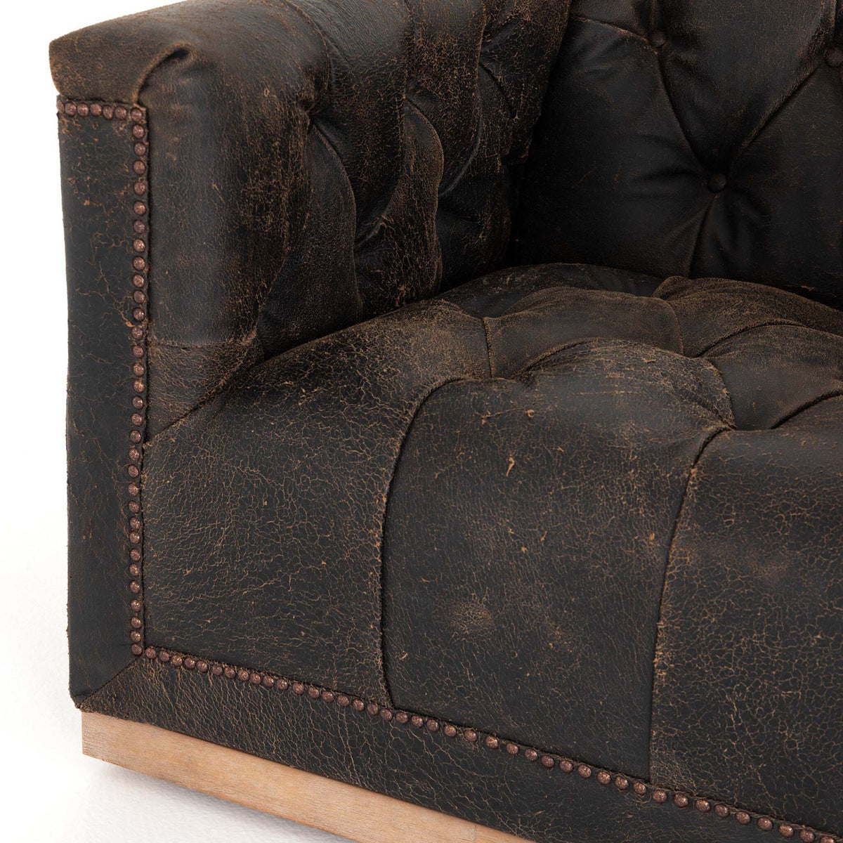 Maxx Swivel Chair - Destroyed Black