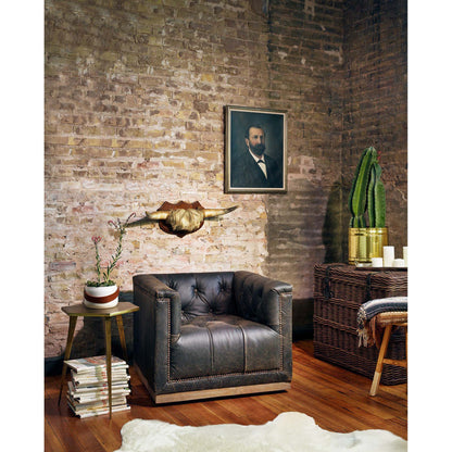Maxx Swivel Chair - Destroyed Black