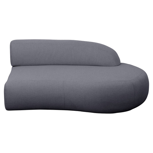 Mellow Outdoor Sofa - Left Module With Short Backrest, Gray