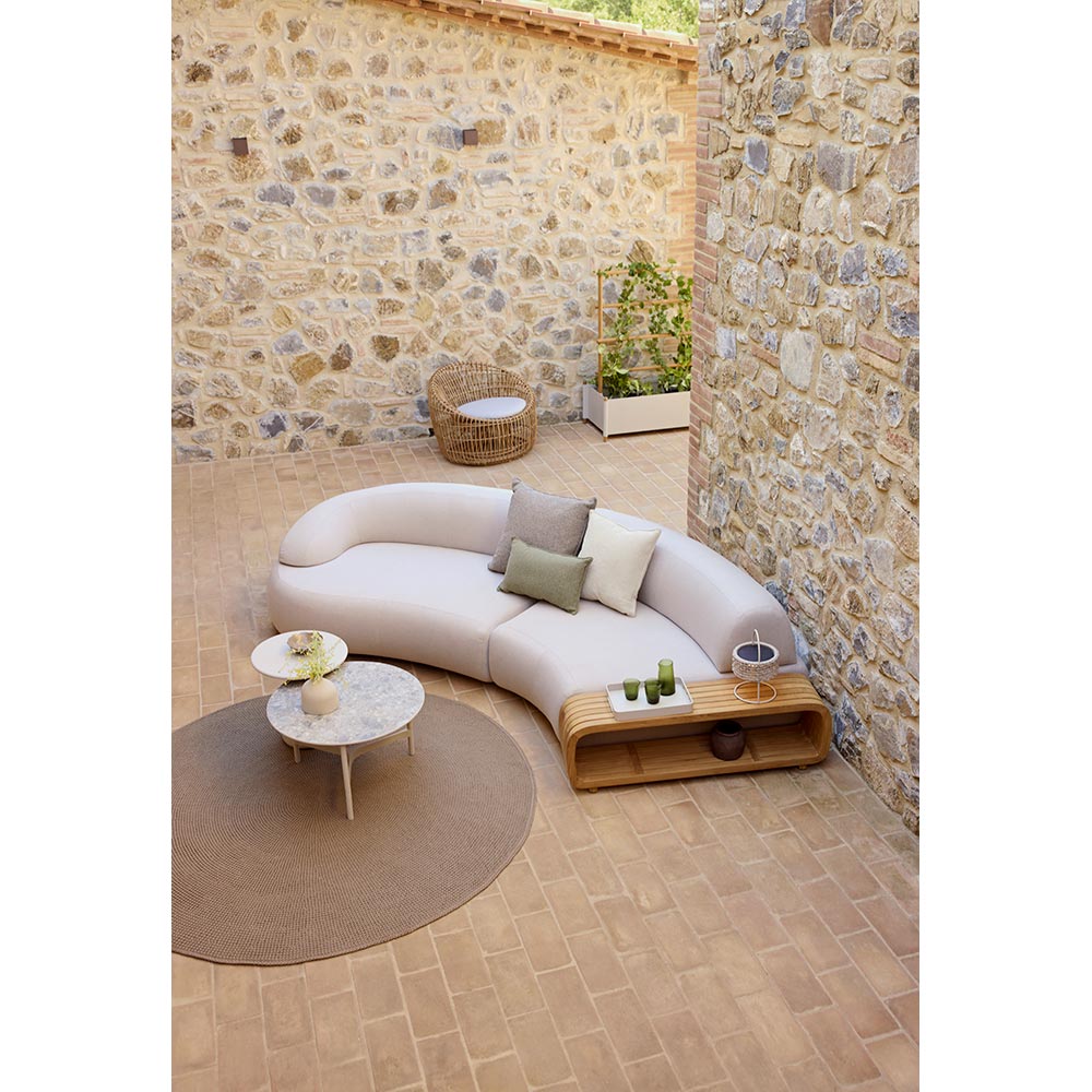 Mellow Outdoor Sofa - Left Module With Short Backrest, Sand