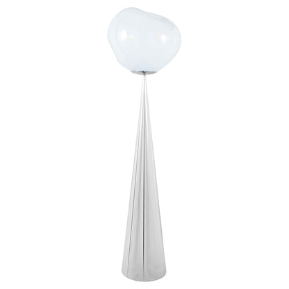 Melt Cone Fat Floor Lamp - Opal, Silver