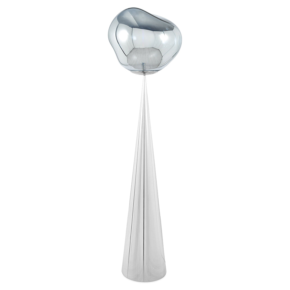 Melt Cone Fat Floor Lamp - Silver, Silver