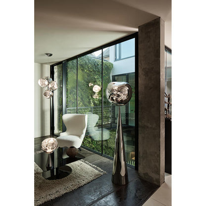 Melt Cone Fat Floor Lamp - Silver, Silver