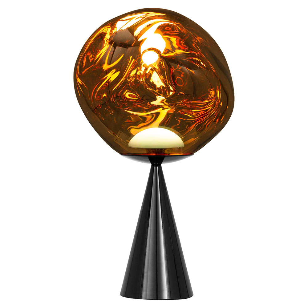 Melt Cone Fat Table Lamp - Gold
