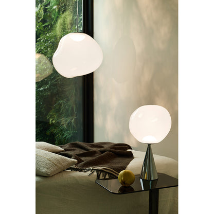 Melt Cone Fat Table Lamp - Opal, Black