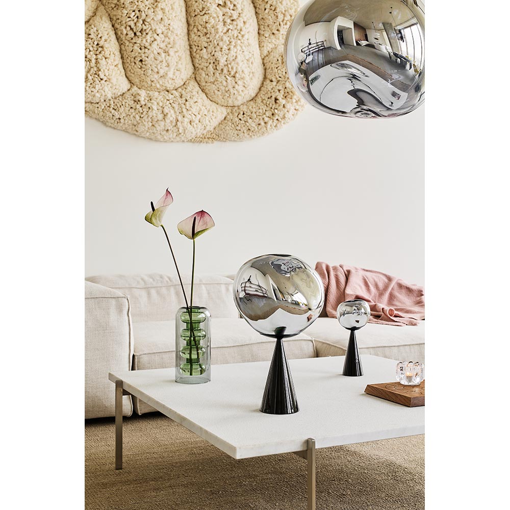 Melt Cone Fat Table Lamp - Opal, Black