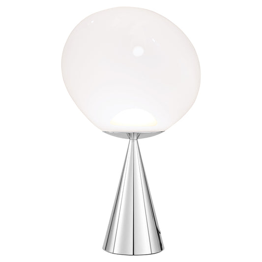 Melt Cone Fat Table Lamp - Opal, Silver
