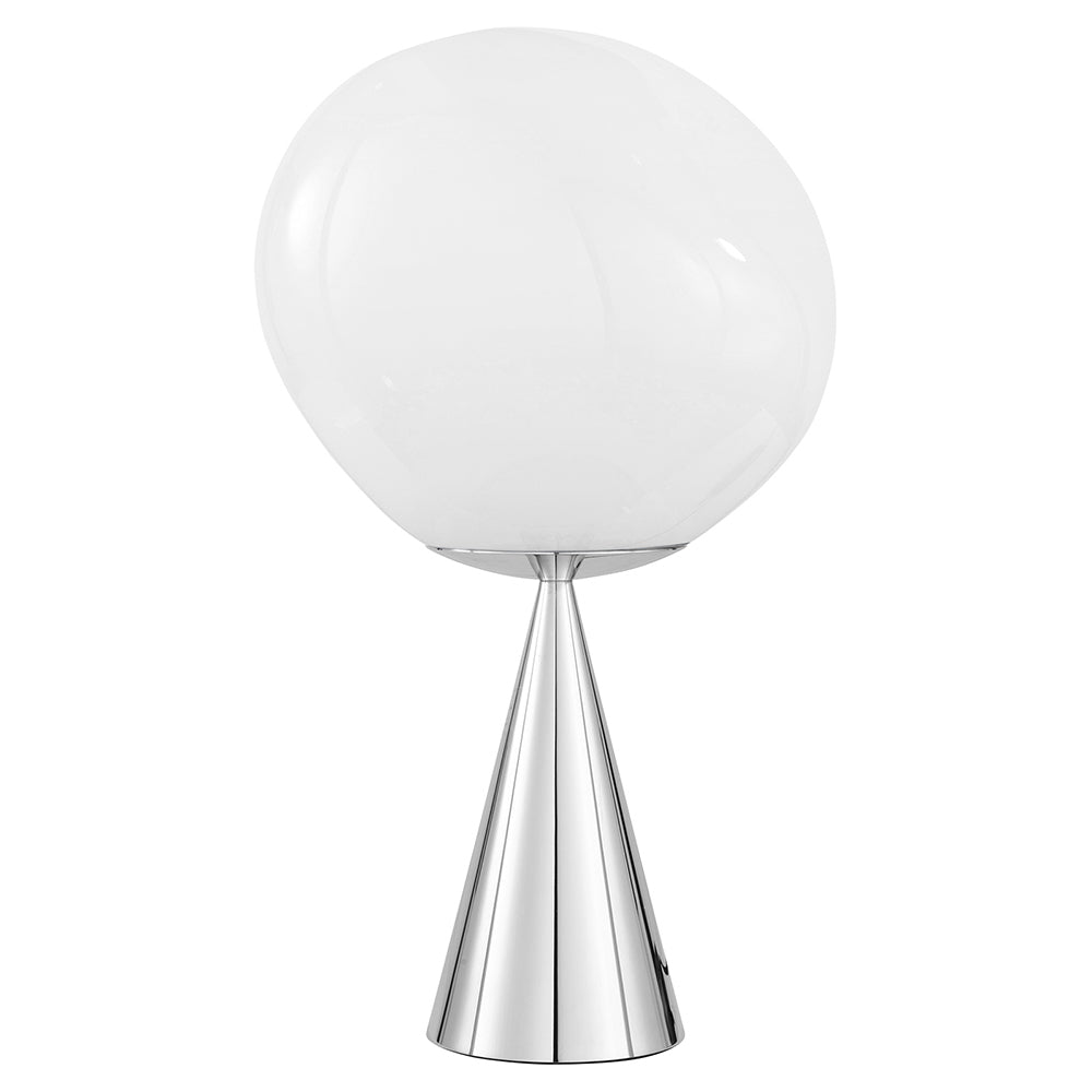 Melt Cone Fat Table Lamp - Opal, Silver