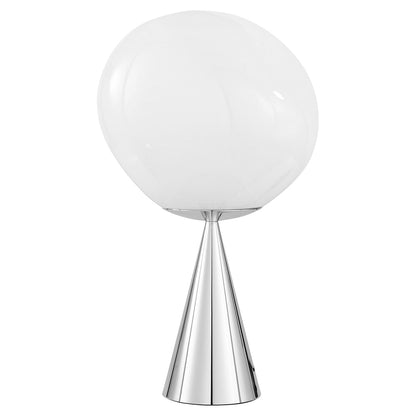 Melt Cone Fat Table Lamp - Opal, Silver