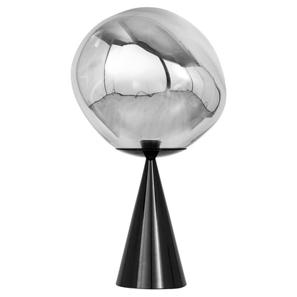 Melt Cone Fat Table Lamp - Silver