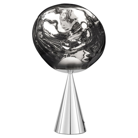 Melt Cone Fat Table Lamp - Silver, Silver