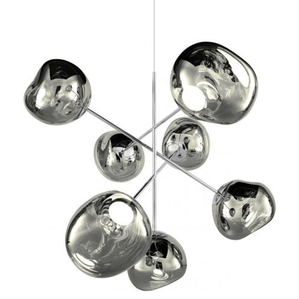 Melt Large Chandelier - Silver