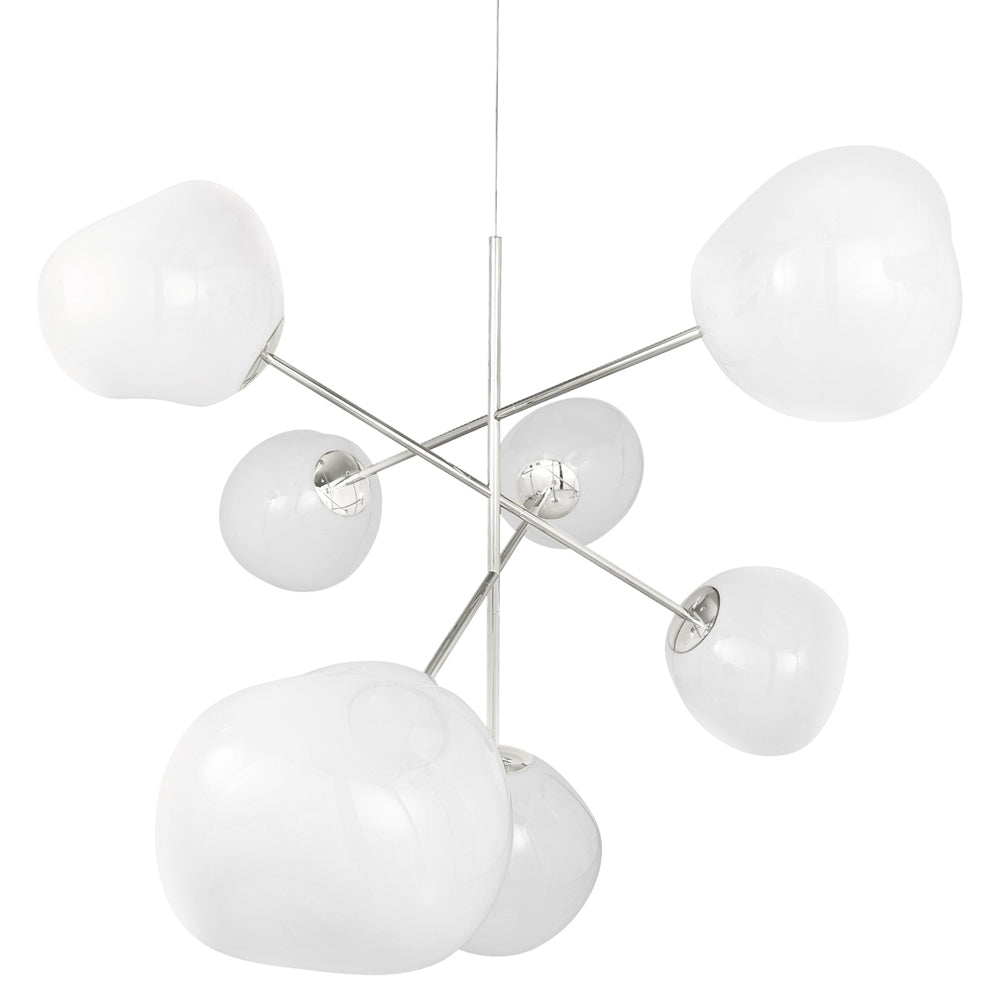 Melt Large Chandelier - Opal, Silver