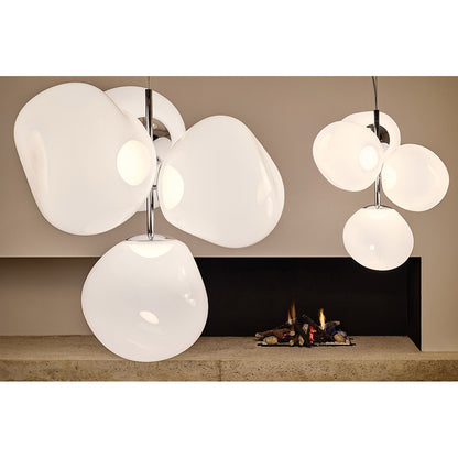 Melt Small Chandelier - Opal, Silver