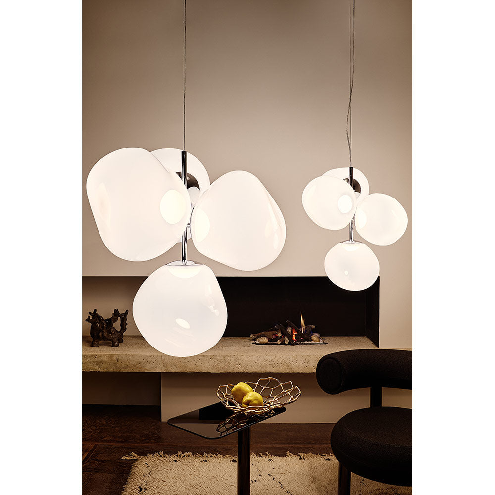 Melt Small Chandelier - Opal, Silver