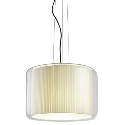 Mercer Pendant - Pleated White Cotton Shade