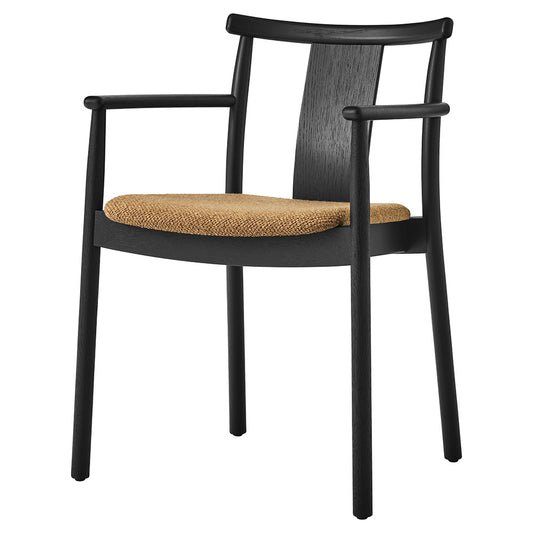 Merkur Seat Upholstered Dining Armchair - Black Oak