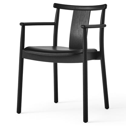 Merkur Seat Upholstered Dining Armchair - Black Oak