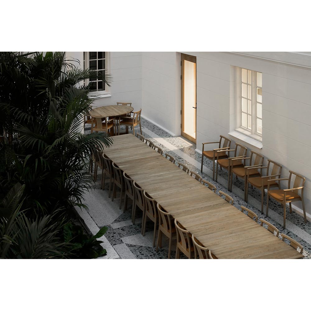 Merkur Seat Upholstered Dining Armchair - Natural Oak