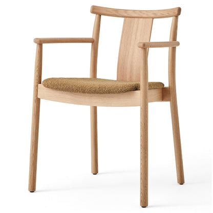 Merkur Seat Upholstered Dining Armchair - Natural Oak