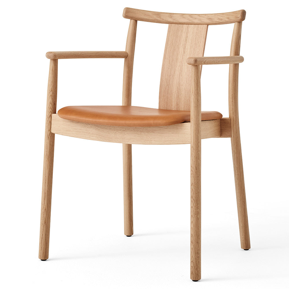 Merkur Seat Upholstered Dining Armchair - Natural Oak