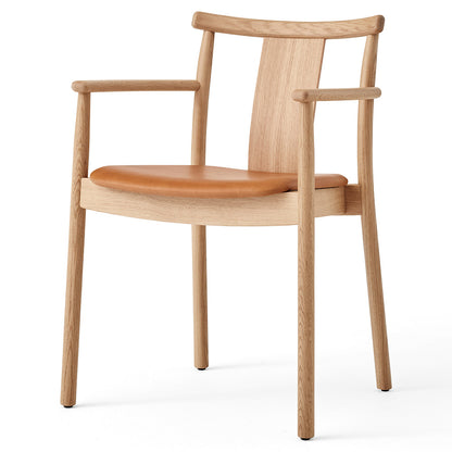 Merkur Seat Upholstered Dining Armchair - Natural Oak