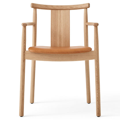 Merkur Seat Upholstered Dining Armchair - Natural Oak