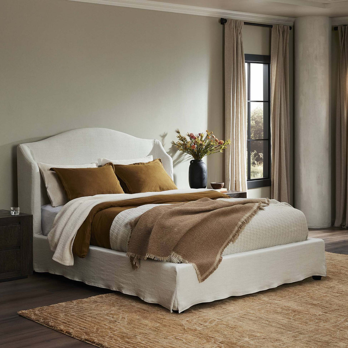 Meryl Slipcover Bed - Broadway Mist