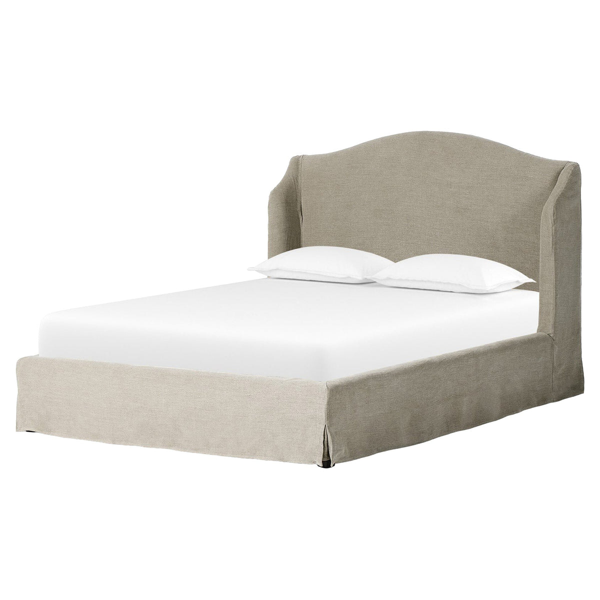 Meryl Slipcover Bed - Broadway Stone