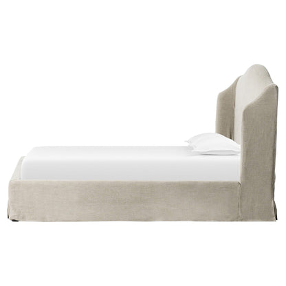 Meryl Slipcover Bed - Broadway Stone