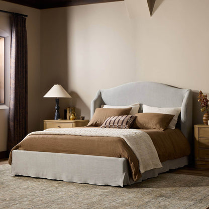 Meryl Slipcover Bed - Broadway Stone