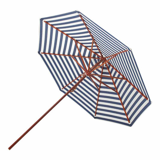 Messina Round Umbrella - Dark Blue Stripe