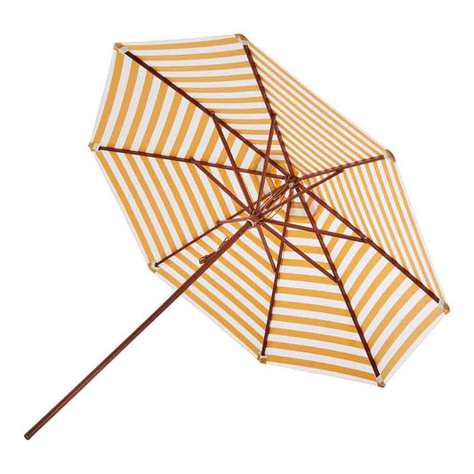 Messina Round Umbrella - Golden Yellow Stripe