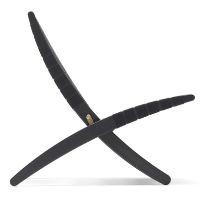 MG501 Cuba Chair - Black Cotton Webbing, Oak Black Painted