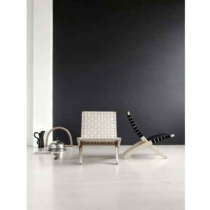 MG501 Cuba Chair - Black Cotton Webbing, Oak Black Painted