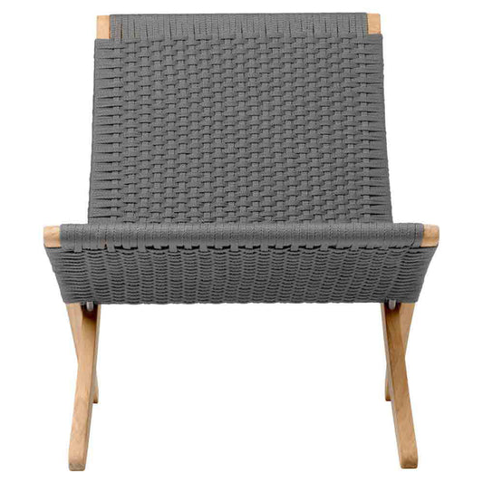 MG501 Outdoor Cuba Chair - Teak, Charcoal