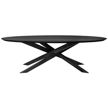 Mikado Oval Dining Table - Black Oak