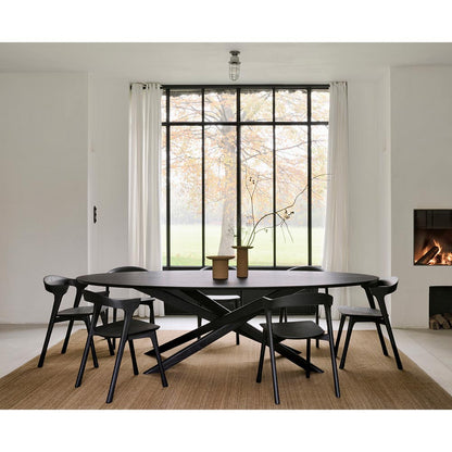 Mikado Oval Dining Table - Black Oak