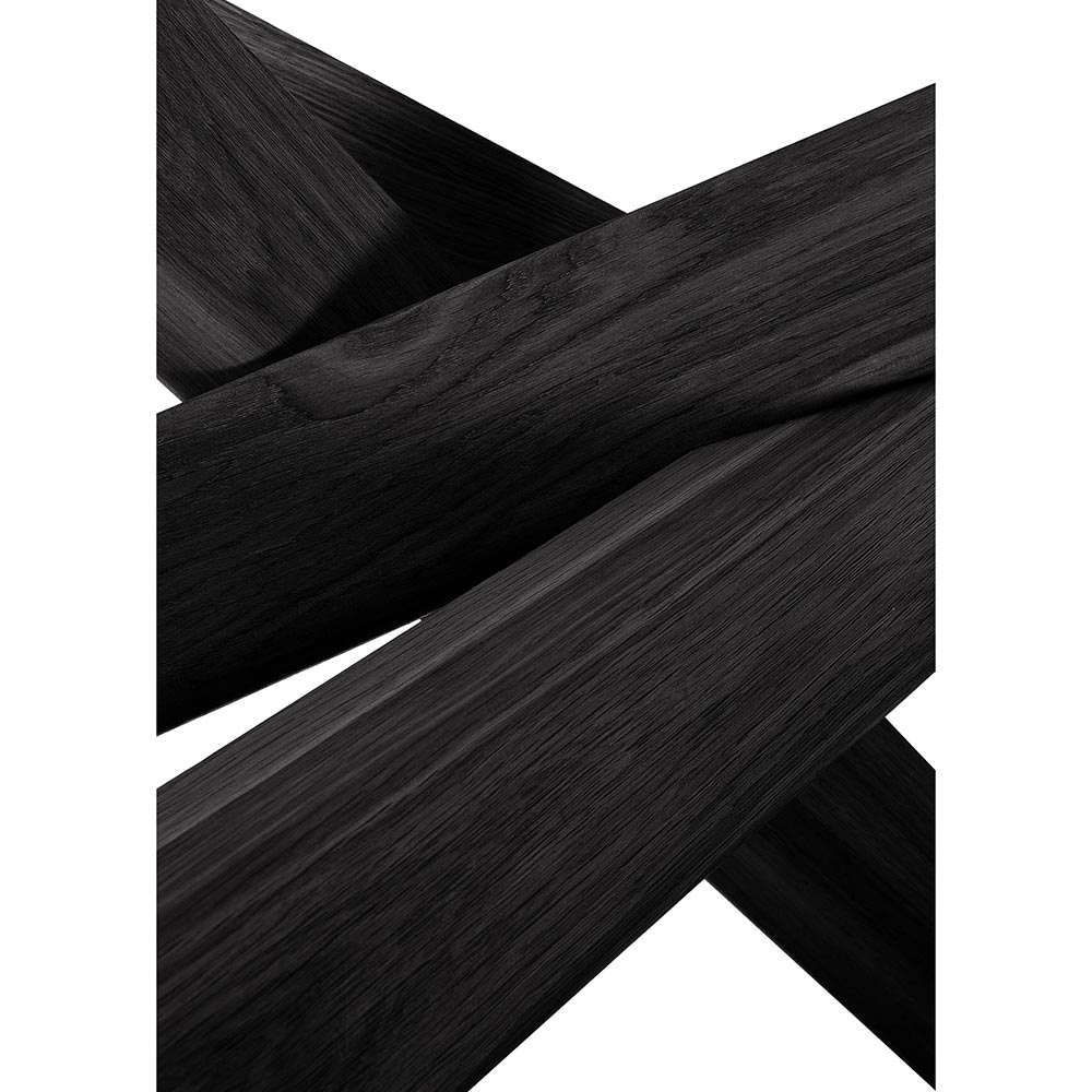 Mikado Round Dining Table - Black Oak