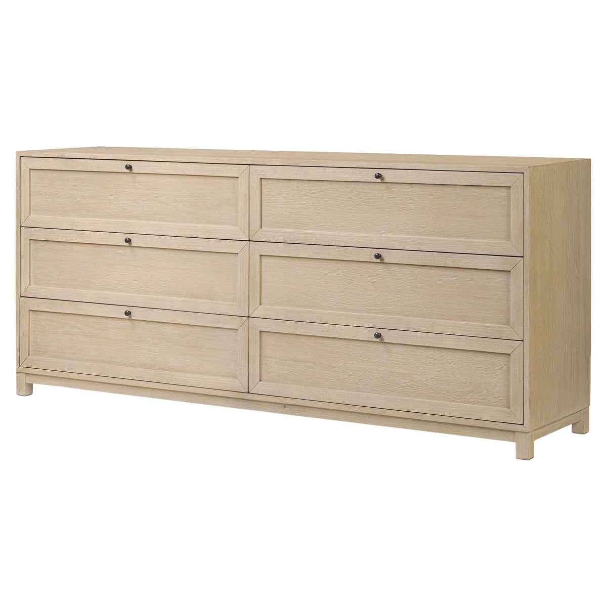 Millie 6 Drawer Dresser - Bleached Oak Veneer