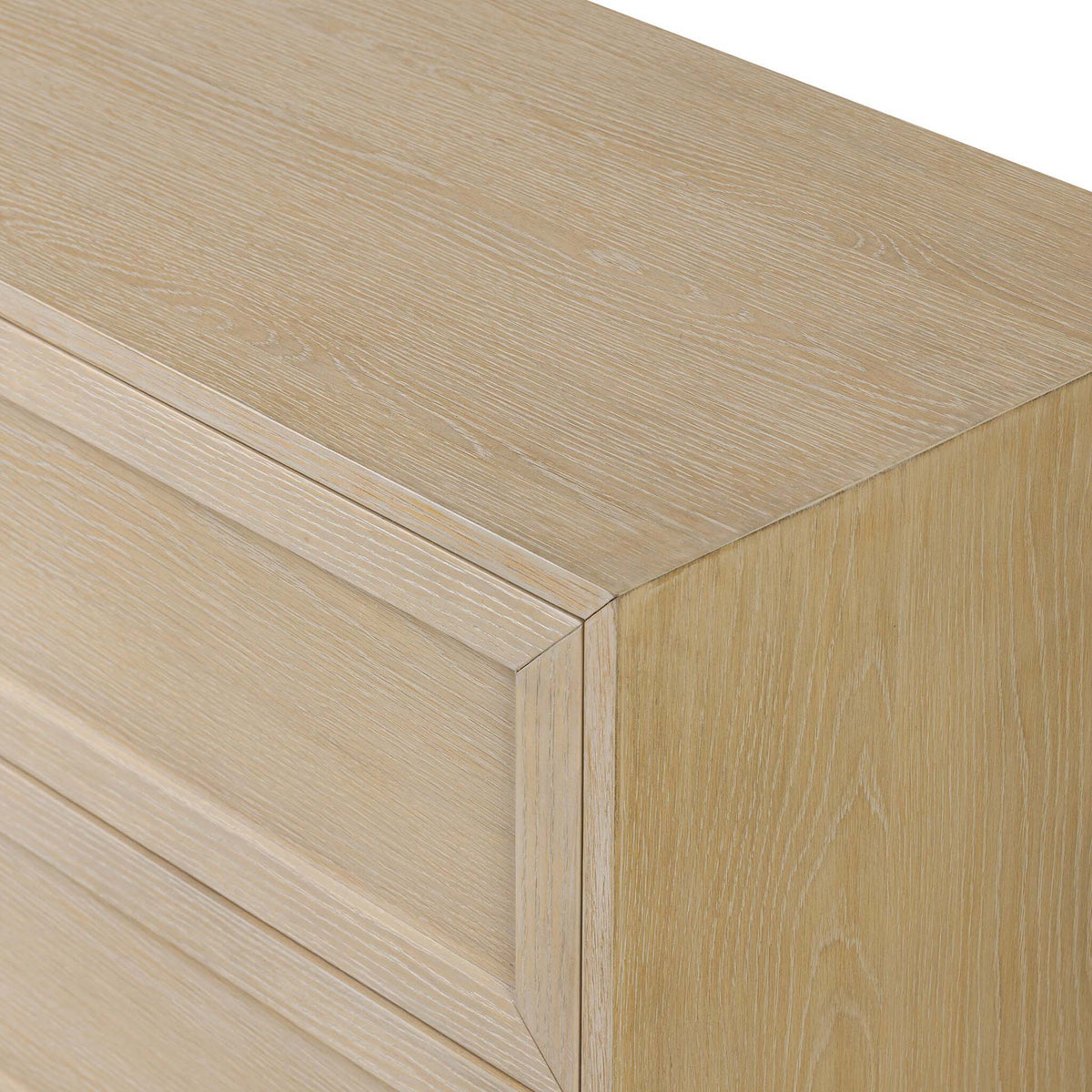 Millie 6 Drawer Dresser - Bleached Oak Veneer