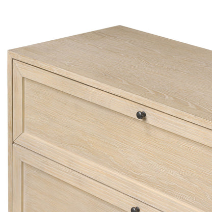 Millie 6 Drawer Dresser - Bleached Oak Veneer